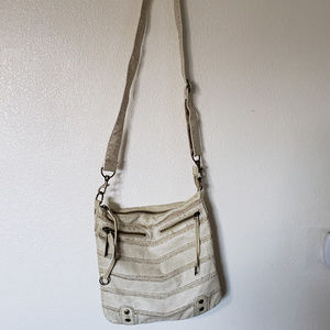 Roxy cream crossbody purse